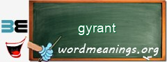 WordMeaning blackboard for gyrant